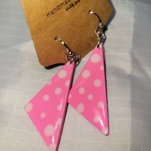 Hot pink with white polkadot